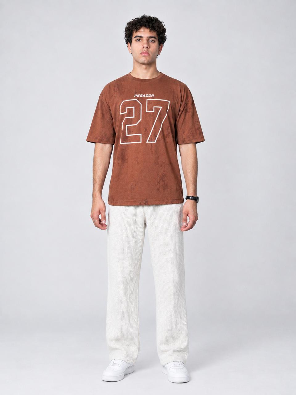 Pegador 27 Drop Shoulder T-Shirt & Knitted Waffle Trouser Set