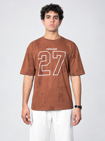 Pegador 27 Graphic Oversized T-Shirt – Brown