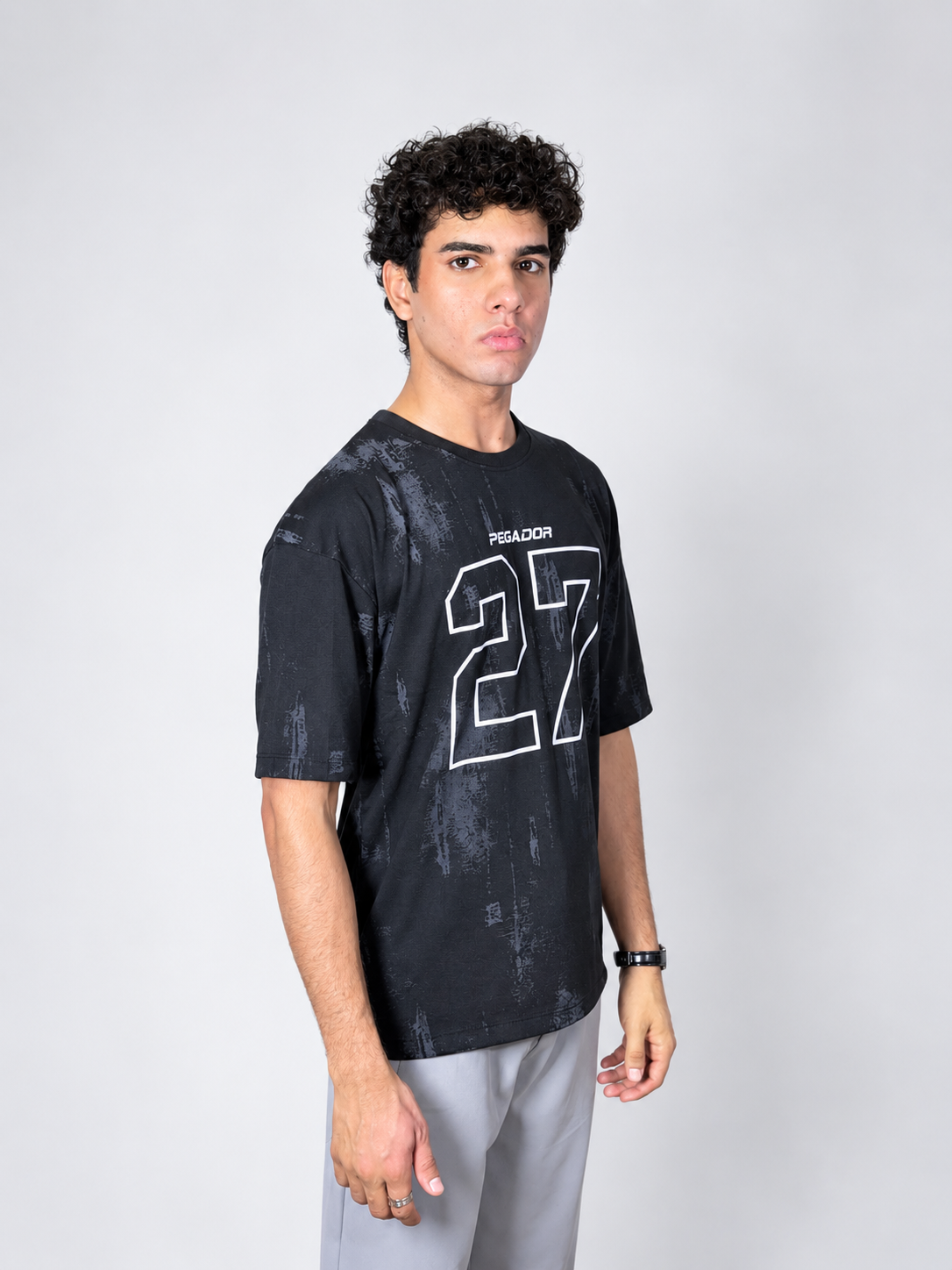 Pegador 27 Graphic Oversized T-Shirt – Black