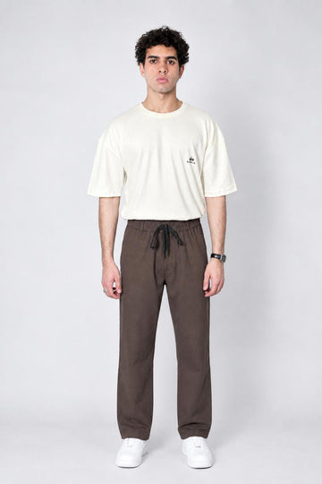 Men’s Knitted Waffle Co-Ord Set –Drop Shoulder T-Shirt & Wide-Leg Trouser