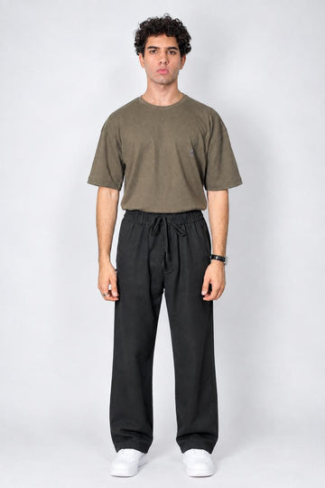 Men’s Knitted Waffle Co-Ord Set –Drop Shoulder T-Shirt & Wide-Leg Trouser